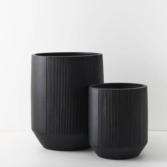Pot Dune Franco Extra Large Black 70cmh x 53cmd