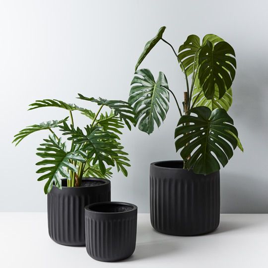 Round Pleat Pot - Set of 3
