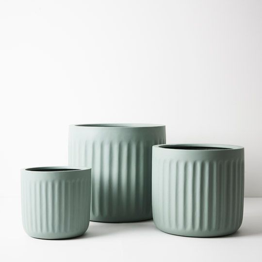 Round Pleat Pot - Set of 3