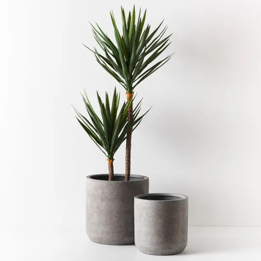 Designer poly terrazzo Pot 40x40 Grey