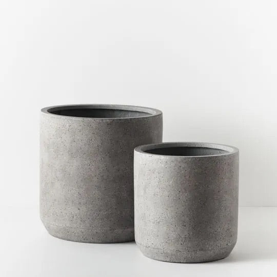 Designer poly terrazzo Pot 40x40 Grey