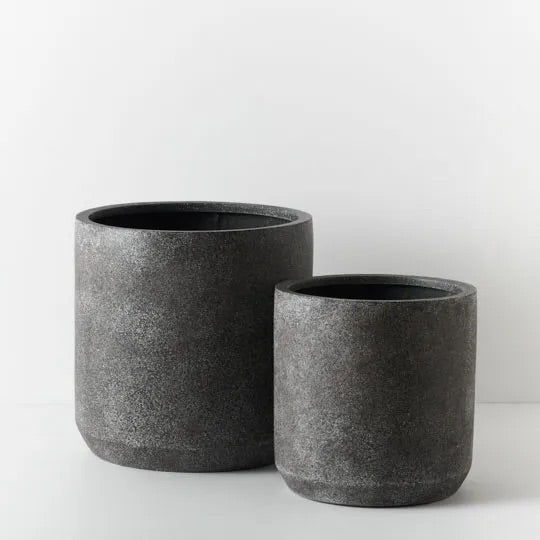 Designer poly terrazzo Pot 40x40 Black