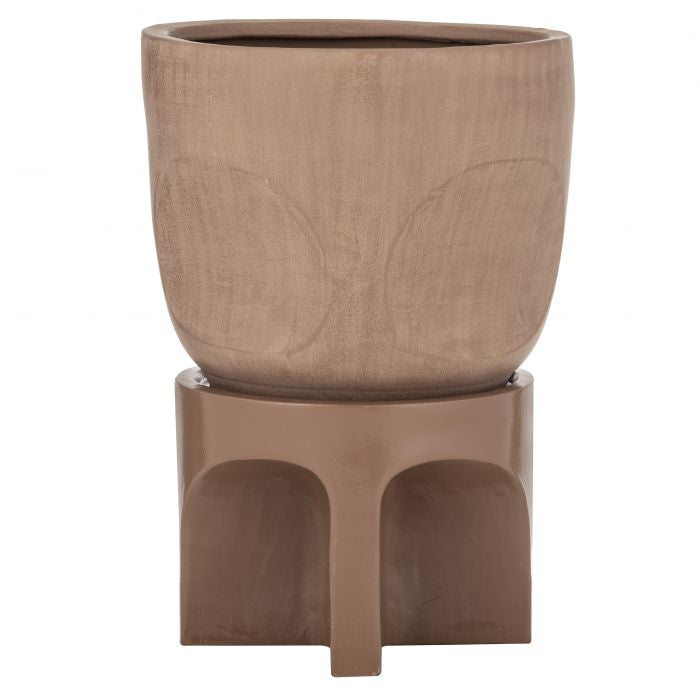 PLANTER POT ON STAND TERRACOTTA 29X29X39CM