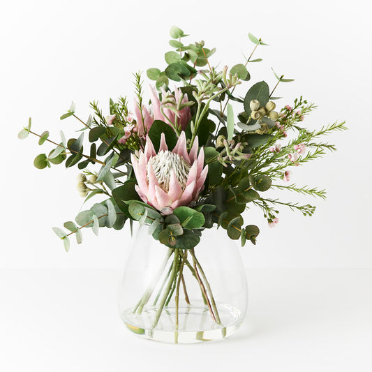 Faux Artificial Protea King Mix in Vase