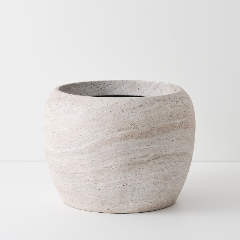 Ivar Pot XL in Travertine