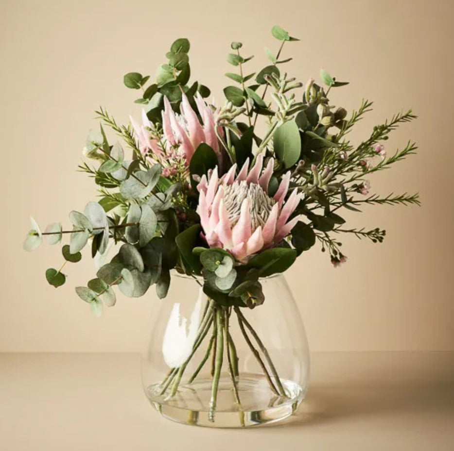Faux Artificial Protea King Mix in Vase